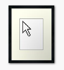 A computer pointer mouse direction device Framed Print