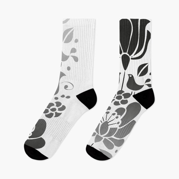 Item preview, Black&white pattern with birds and flowers designed and sold by Chino20.