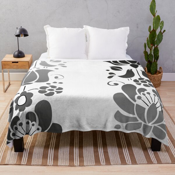 Item preview, Black&white pattern with birds and flowers designed and sold by Chino20.