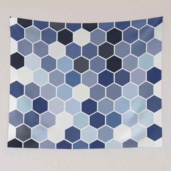 Item preview, HONEYCOMB HEXAGON AZUL designed and sold by SunlightStudios.