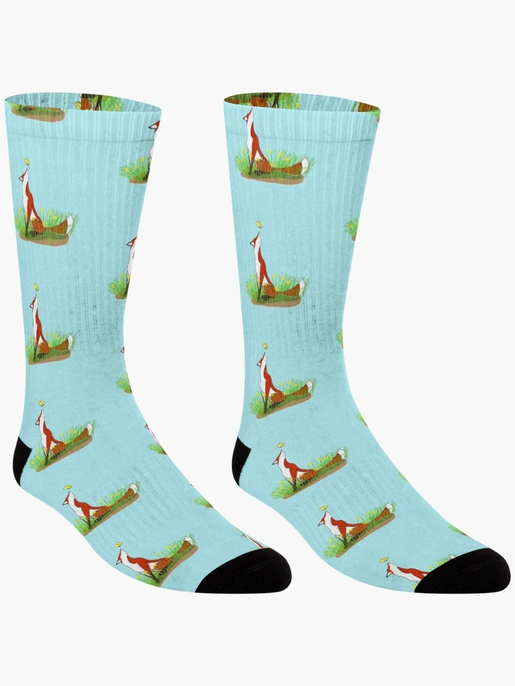 Thumbnail 3 of 5, Socks, Spring Fox designed and sold by CraftyFoxDesign.