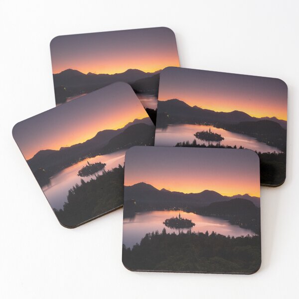 Item preview, View of Lake Bled at sunrise from Ojstrica designed and sold by Ian Middleton.