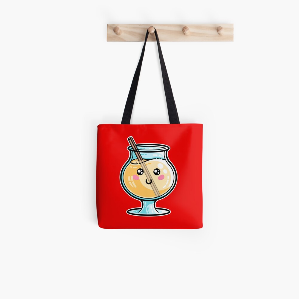 I Love Egg Nog Cotton Tote Bag