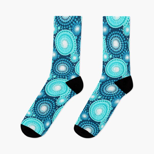 Item preview, Starbursts and Pinwheels, Indigo and Turquoise designed and sold by Marymarice.