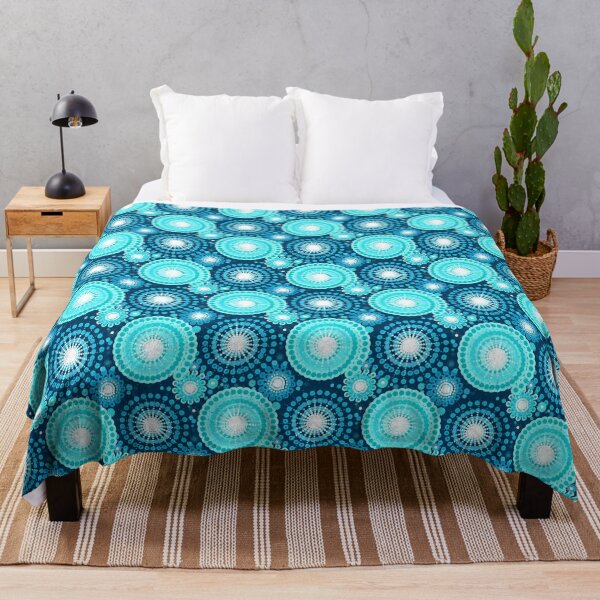 Item preview, Starbursts and Pinwheels, Indigo and Turquoise designed and sold by Marymarice.