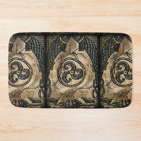 Item preview, Celtic Fish / Artifact  Design / Viking Carving / Norse /Irish Wheel, Triskelion / designed and sold by artenvironments.