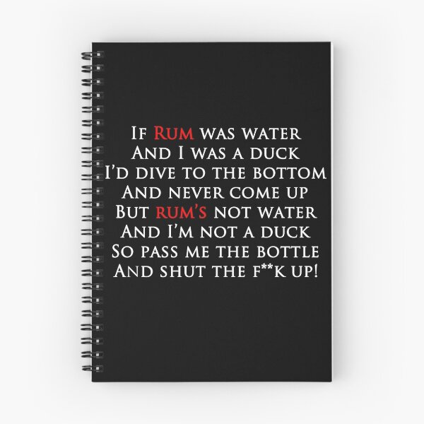 Item preview, Rum Poem Tee - Red and white writing designed and sold by Penny Kittel.