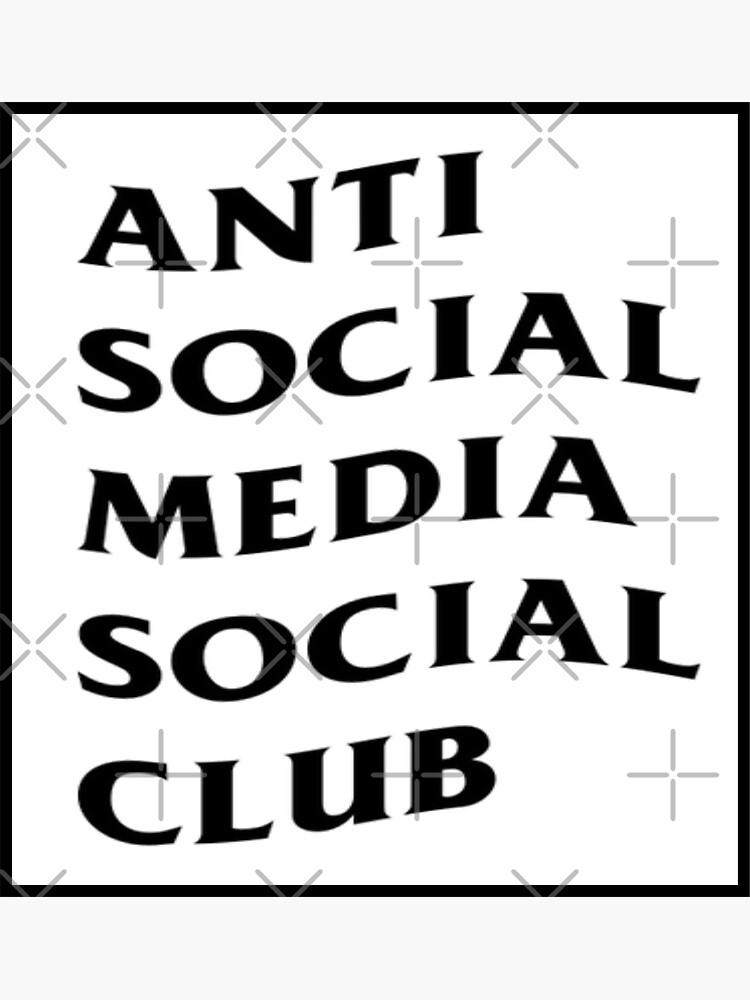 "anti social media social club" Sticker by nugget4000 Redbubble