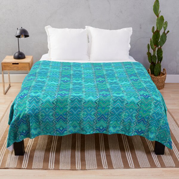 Item preview, Tribal Batik Print, Turquoise and Aqua designed and sold by Marymarice.