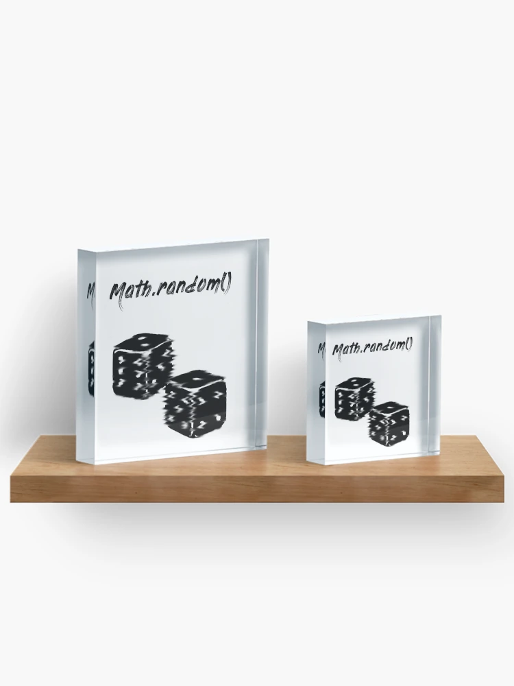 Imagen 3 de 5, Bloque acrílico con la obra Random Cube Math.random () Programador Java, diseñada y vendida por kailukask.