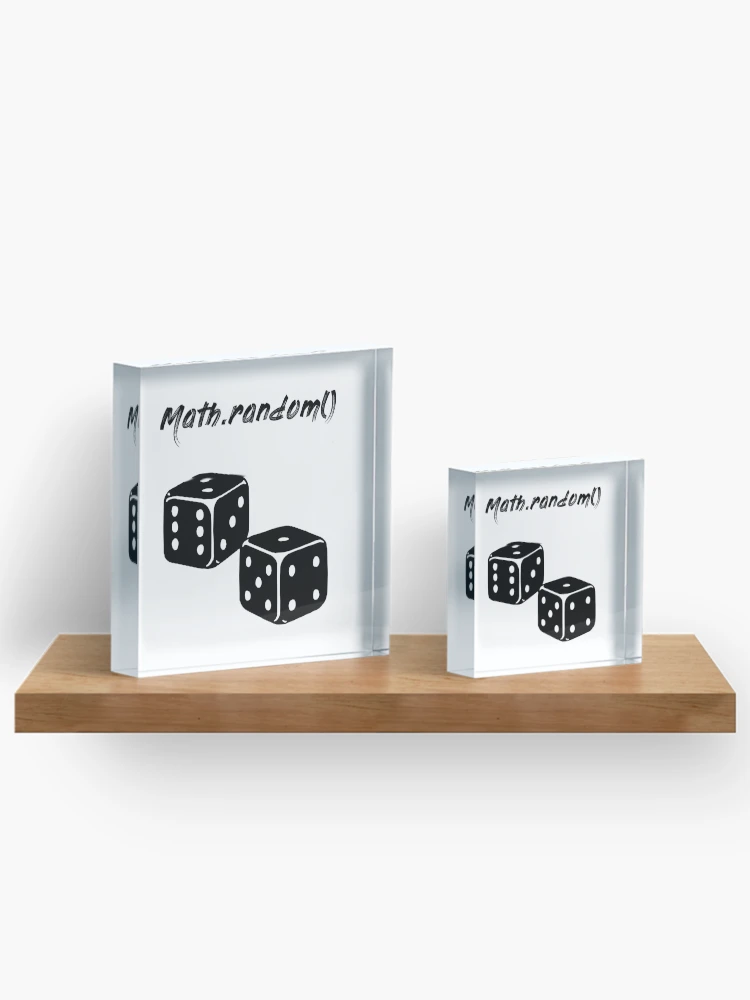 Thumbnail 3 of 5, Acrylic Block, Random Cube Math.random () Java Programmer designed and sold by kailukask.