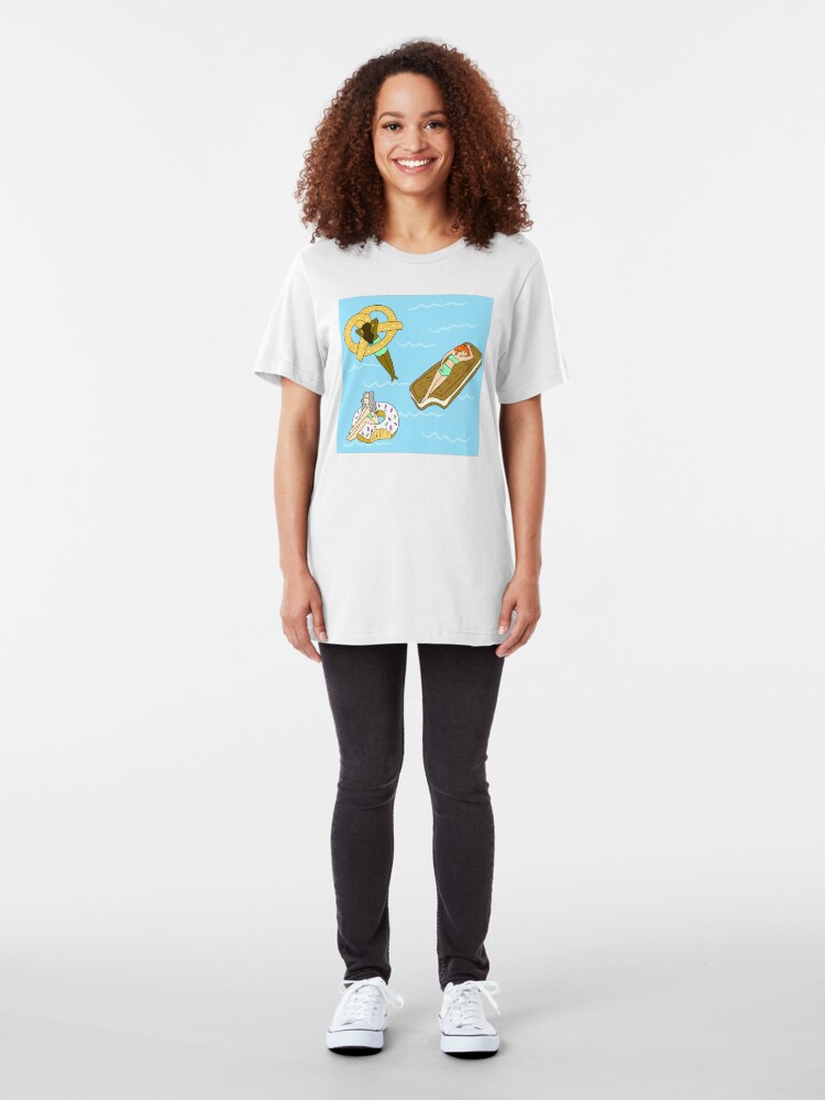 Alternate view of Foodie Pool Party Slim Fit T-Shirt