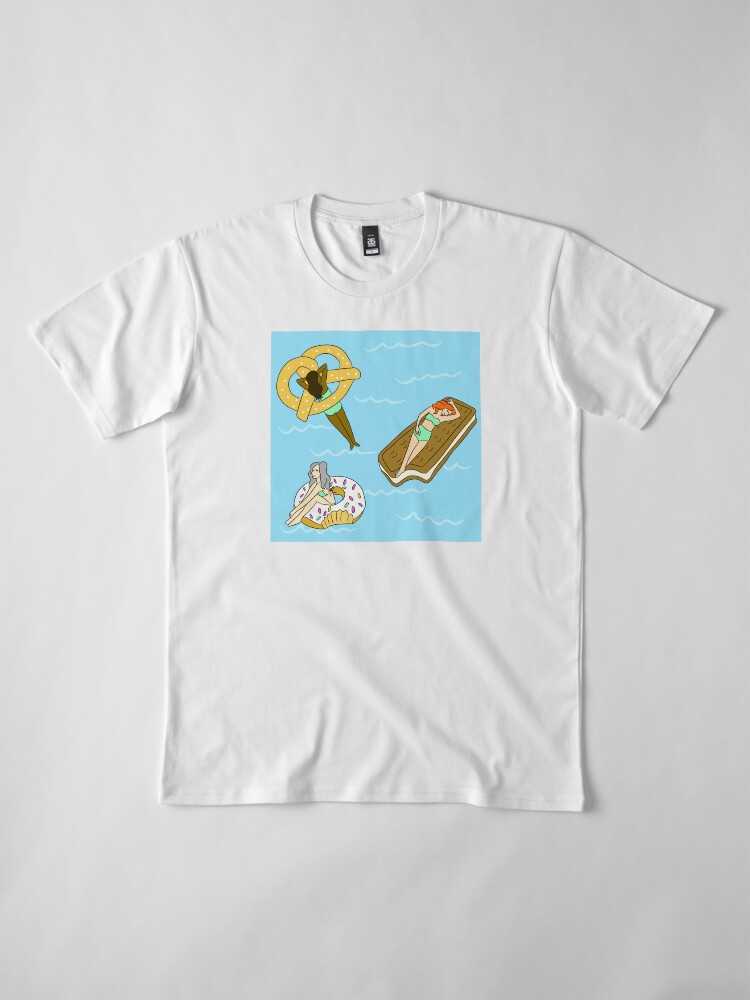 Alternate view of Foodie Pool Party Premium T-Shirt