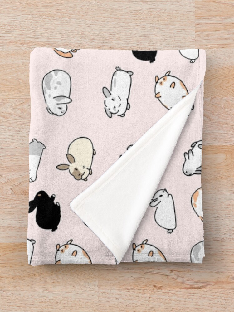 "Bunny Rabbits" Throw Blanket for Sale by ohmylettering Redbubble