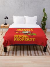 Hippity Hoppity Abolish Private Property Throw Blanket