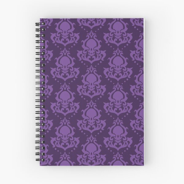 Item preview, Skull Damask in Purples designed and sold by SweetIngenuity.