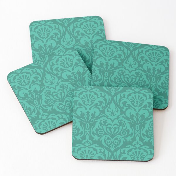 Item preview, Steampunk Damask in Greenish Teal designed and sold by SweetIngenuity.