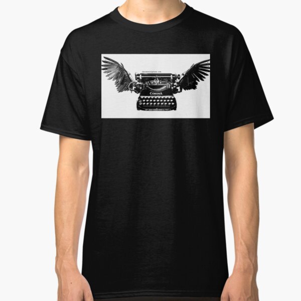 Vintage Style B&W Winged Corona Typewriter Classic T-Shirt
