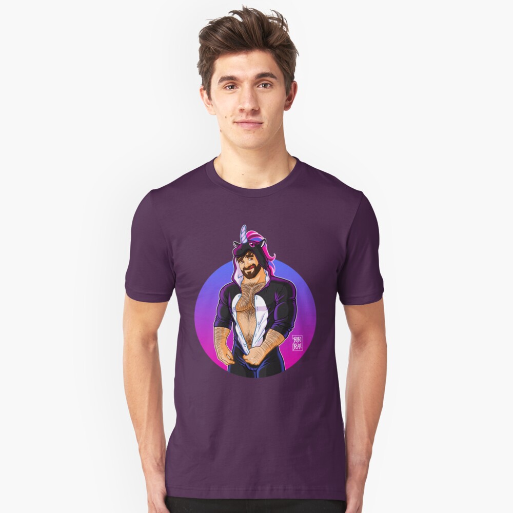 ADAM LIKES UNICORNS Slim Fit T-Shirt