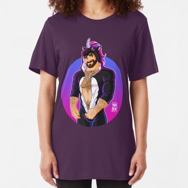 ADAM LIKES UNICORNS Slim Fit T-Shirt