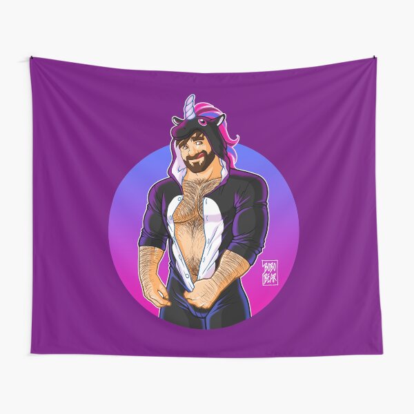 ADAM LIKES UNICORNS Tapestry