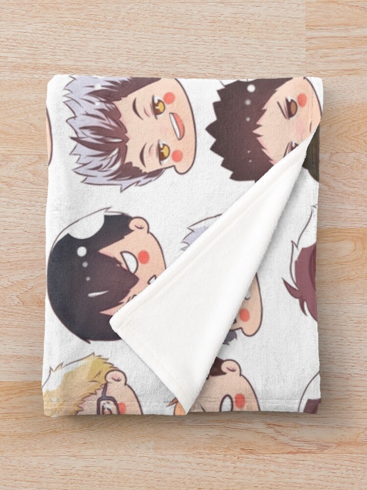"Haikyuu chibi heads" Throw Blanket for Sale by ChocoletoArt Redbubble