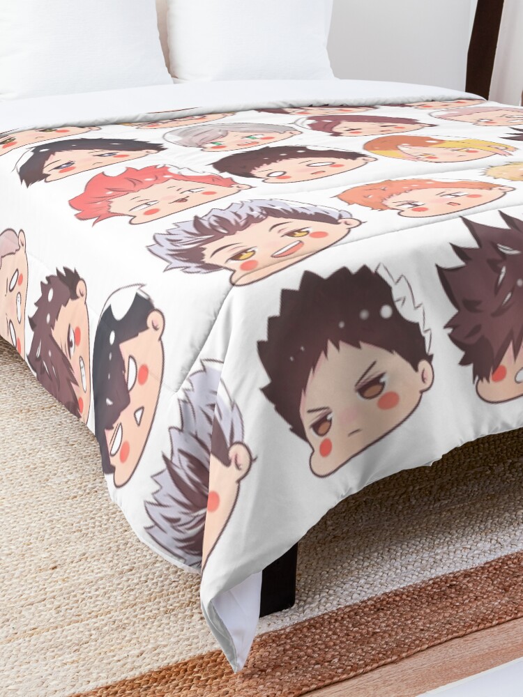"Haikyuu chibi heads" Comforter by ChocoletoArt Redbubble