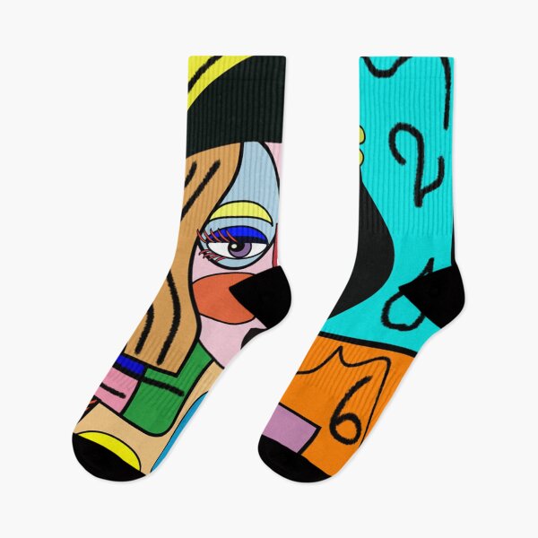 Item preview, Modern Girl Abstract Art with Hat and Flowers designed and sold by jantulov.