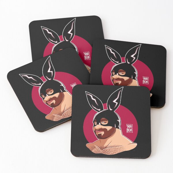 ADAM LIKES BUNNIES Coasters (Set of 4)