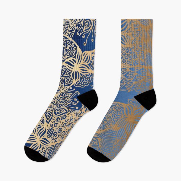 Item preview, Blue and Gold Mandala Patterns designed and sold by Julie Erin Designs.