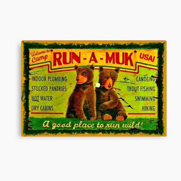 Item preview, RUN A MUK: Vintage Camping Print designed and sold by posterbobs.