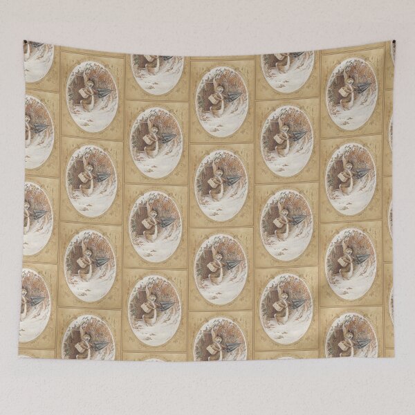 Artikelvorschau, Benjamin Bunny im Schnee von Beatrix Potter entworfen und verkauft von Vintage Designs +.