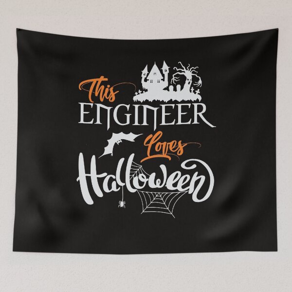 Item preview, This engineer loves Halloween designed and sold by WorldOfTeesUSA.