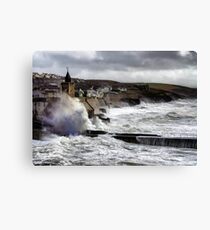 porthleven storm Canvas Print