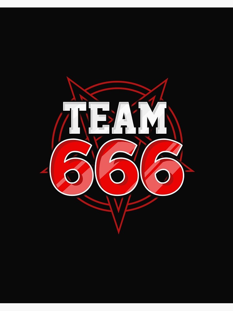 Team 666 I Satanic Pentagram I Black Death Metal graphic | Art Board Print