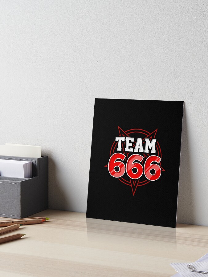 Team 666 I Satanic Pentagram I Black Death Metal graphic | Art Board Print