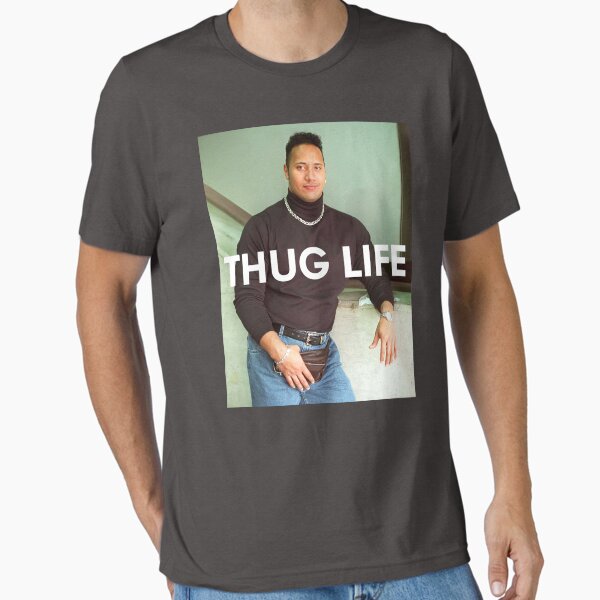 Item preview, Throwback Dwayne Johnson – Thug Life designed and sold by fandemonium.