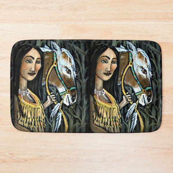 Item preview, Painted Pony / Indigenous / Bareback / Horse / Native American / Beautiful Woman designed and sold by artenvironments.