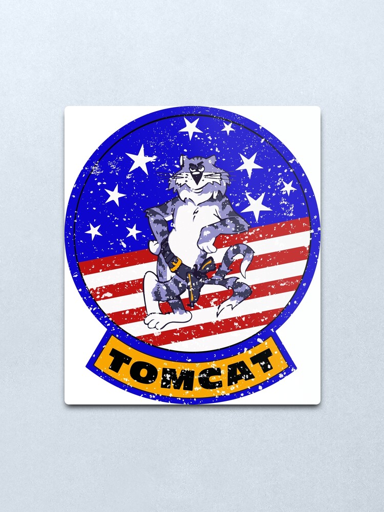 Alternate view of Tomcat Vintage Insignia US Flag Metal Print