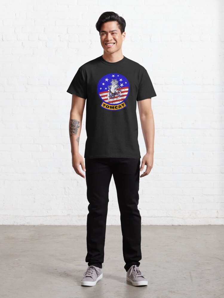 Alternate view of Tomcat Vintage Insignia US Flag Classic T-Shirt