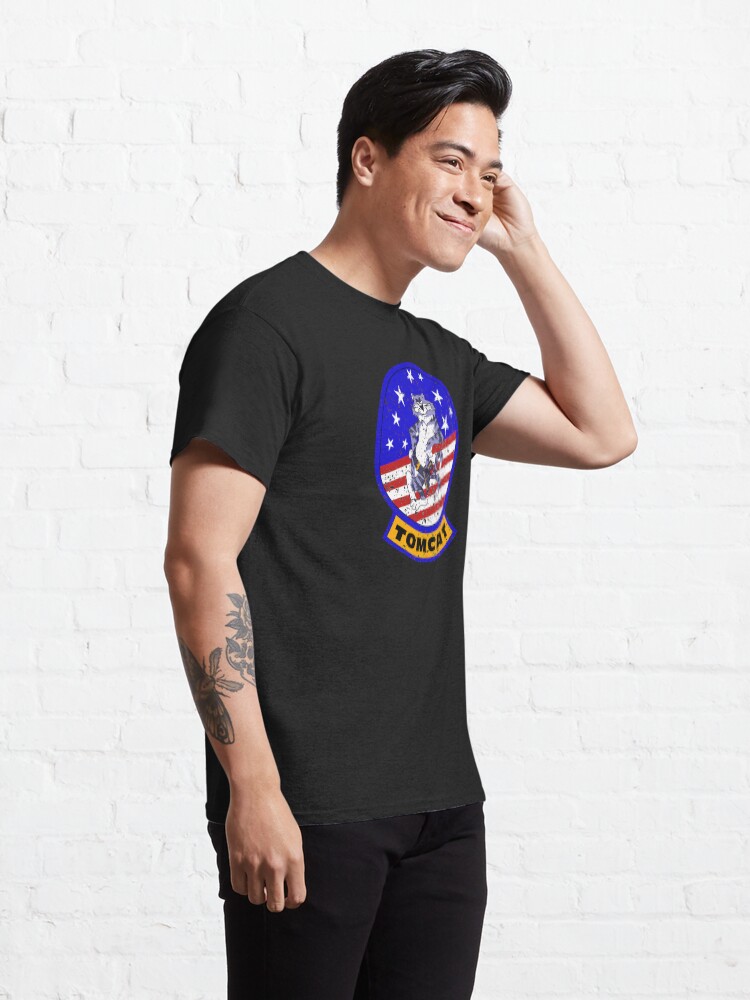 Alternate view of Tomcat Vintage Insignia US Flag Classic T-Shirt