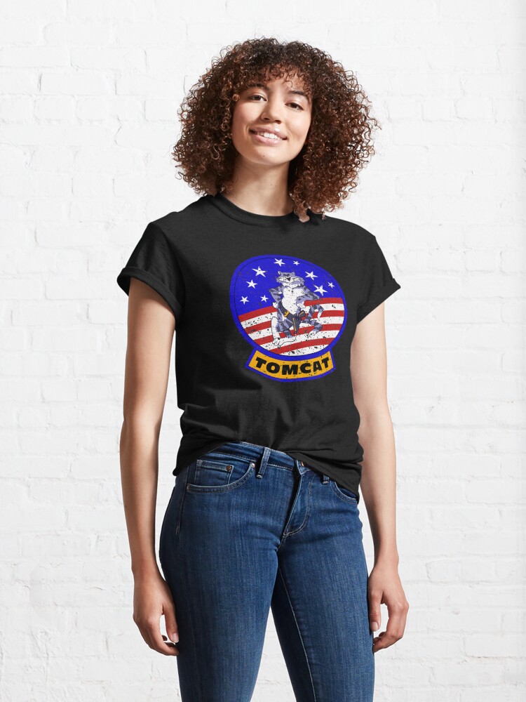 Alternate view of Tomcat Vintage Insignia US Flag Classic T-Shirt