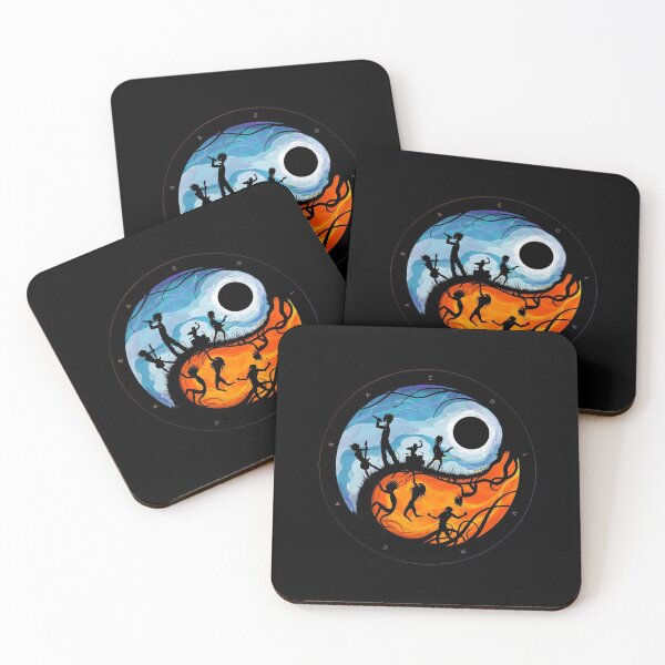 Black moon Coasters (Set of 4)