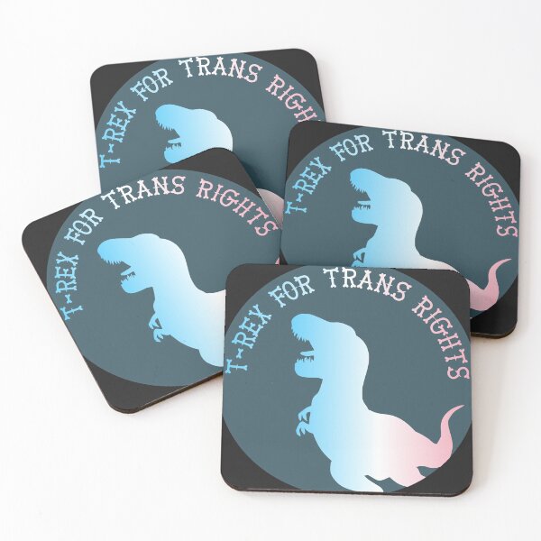 Item preview, T-Rex For Trans Rights designed and sold by Bug & Brush.