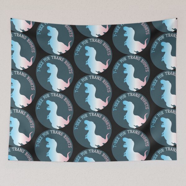 Item preview, T-Rex For Trans Rights designed and sold by Bug & Brush.