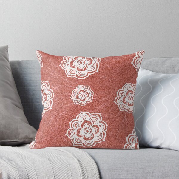 Item preview, White Flowers on Orange Background designed and sold by MOBpubdesign.