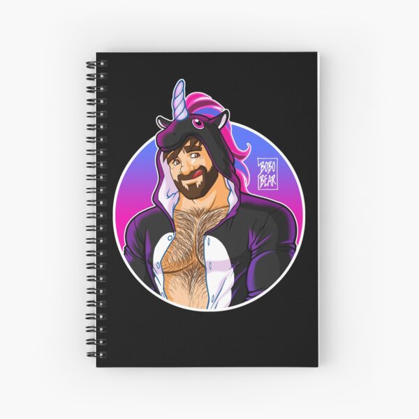 ADAM LIKES UNICORNS - ROUND DETAIL Spiral Notebook