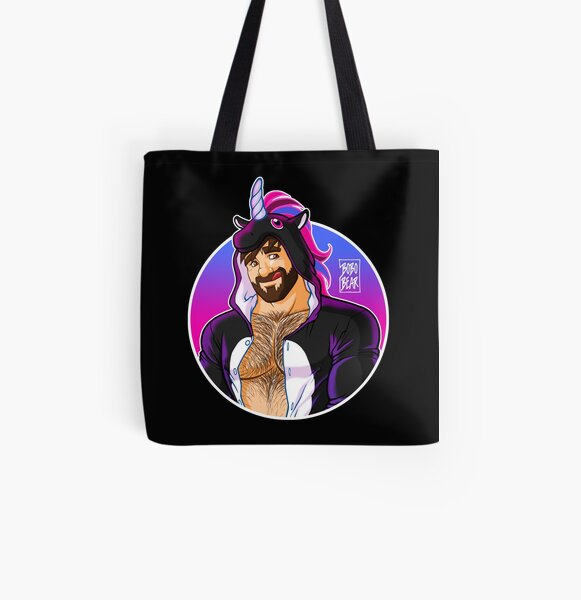 ADAM LIKES UNICORNS - ROUND DETAIL All Over Print Tote Bag