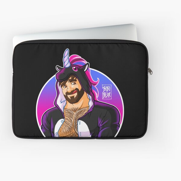 ADAM LIKES UNICORNS - ROUND DETAIL Laptop Sleeve