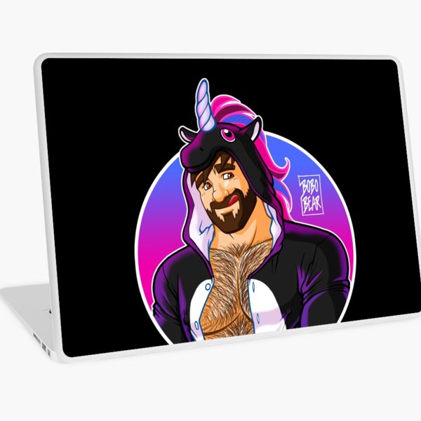 ADAM LIKES UNICORNS - ROUND DETAIL Laptop Skin
